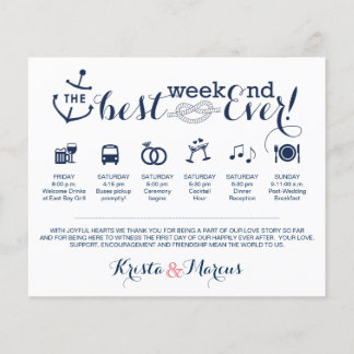 Itinerário do Fim de Semana do Casamento Náutico