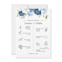 Itinerário e Programa de Casamento Floral Dusty Bl