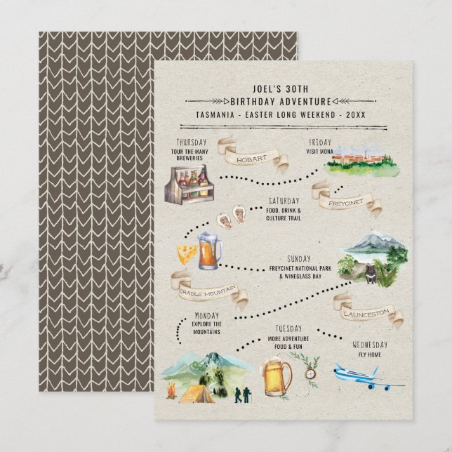 Itinerário no Fim de Semana de Aniversário | Tasmâ (Frente/Verso)