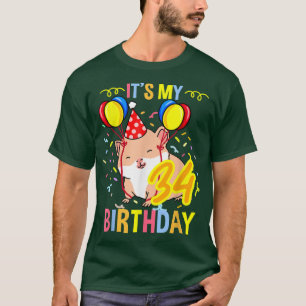 Its My 34th Birthday Guinea Pig T-Shirt