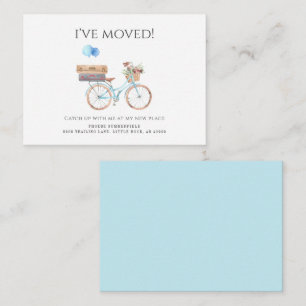 Ive Moved Watercolor Blue Bike Anúncio de Moviment