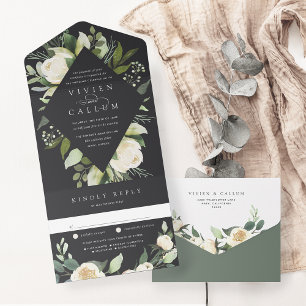 Ivory Bloom   Casamento de Mola Floral de Aquarela