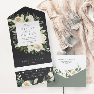 Ivory Bloom   Casamento de Mola Floral de Aquarela