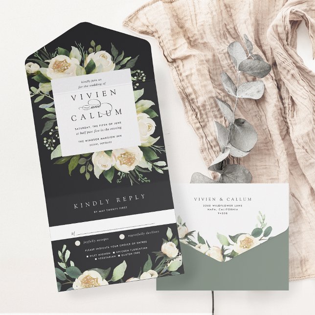 Ivory Bloom | Casamento de Mola Floral de Aquarela (Criador carregado)