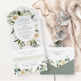 Ivory Bloom | Casamento de Mola Floral de Oval de 