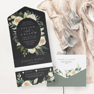 Ivory Bloom   Casamento de Mola Floral de Oval de 