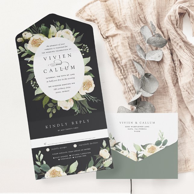 Ivory Bloom | Casamento de Mola Floral de Oval de  (Criador carregado)