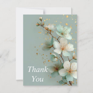 Ivory, Cartões de agradecimentos Floral Verde e Do
