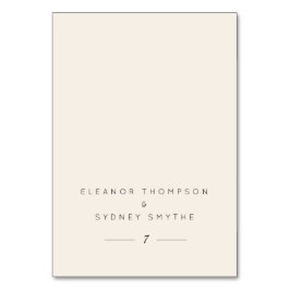 Ivory Cream Elegante Cartão de Mesa de Convidado p