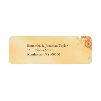 Ivory Dourado Hibiscus Pequenas Etiquetas de casam
