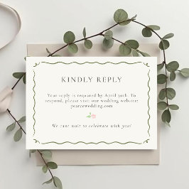 Ivory | Floral QR RSVP Response Card