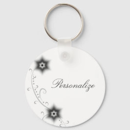 Ivory Glow Blooms Chaveiro