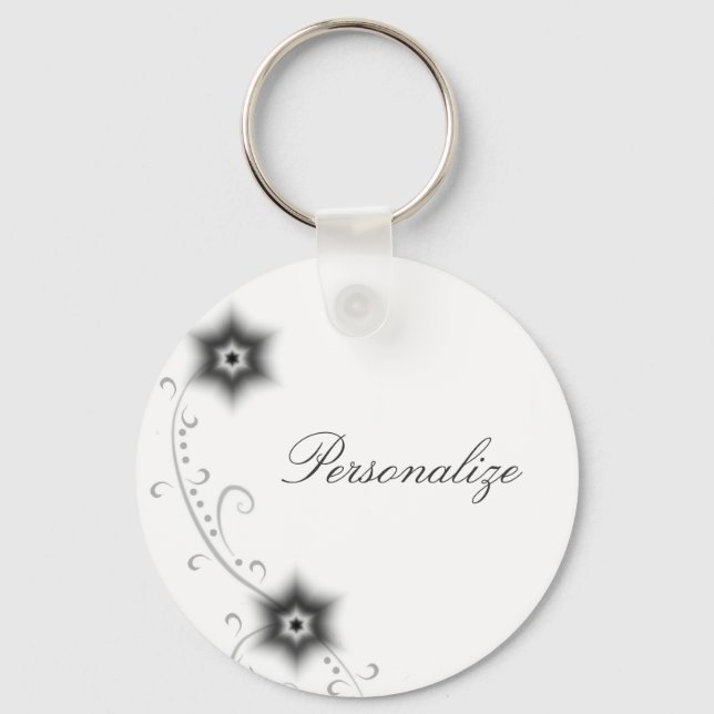 Ivory Glow Blooms Chaveiro (Frente)