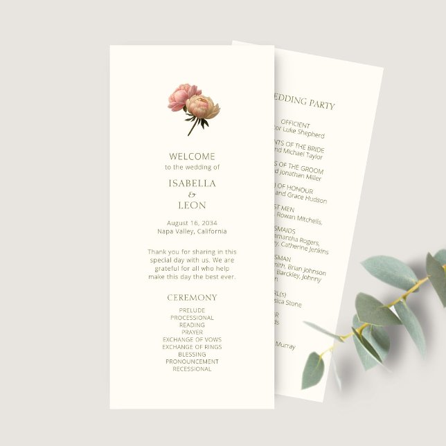 Ivory | Programa de Casamento Chic Floral Rose (Criador carregado)