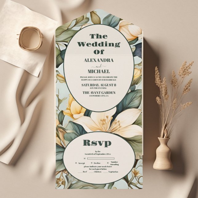 Ivory Watercolor Floral Wedding (Criador carregado)