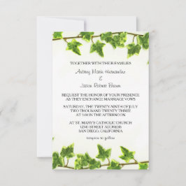 Ivy Verde - Convite para Casamento 3x5
