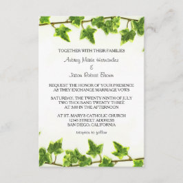 Ivy Verde - Convite para Casamento 3x5