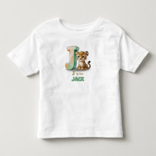 J é para Jack - Camiseta Personalizada para Crianç