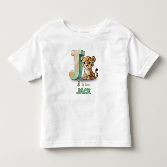 J is for Jack – Personalized Toddler T-shirt  (Frente)
