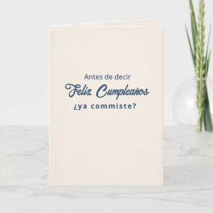 Já Comeu? Cartão de Aniversário