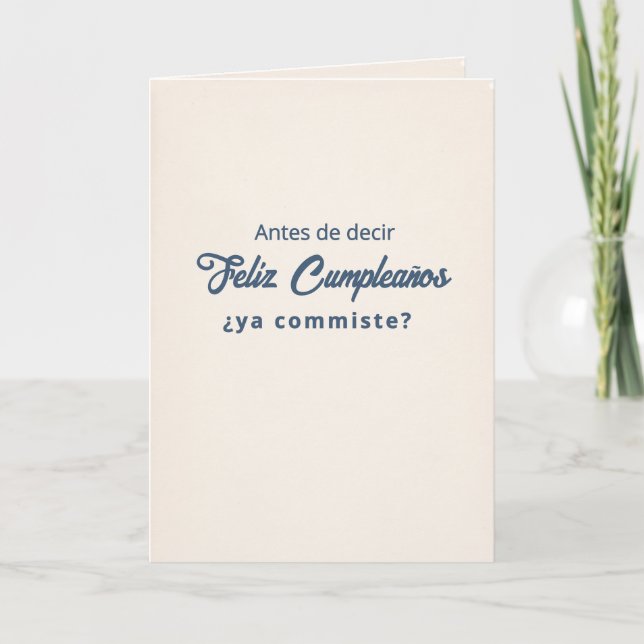Já Comeu? Cartão de Aniversário (Frente)