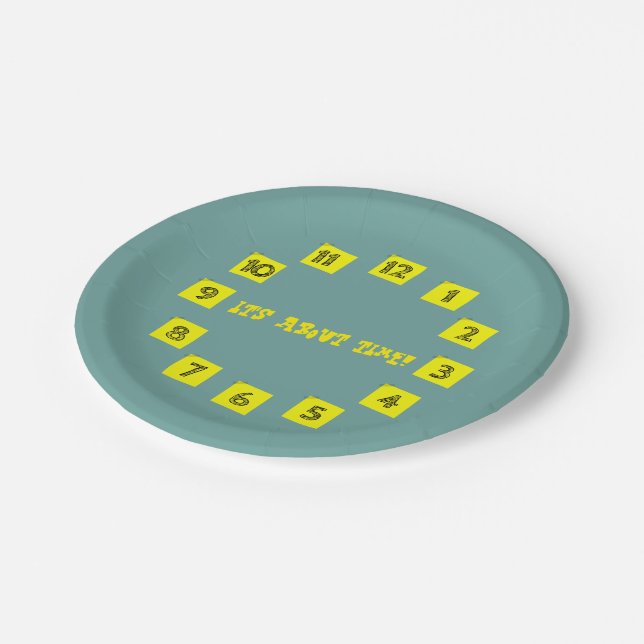 Já passou da hora! prato de papel (Inclinado)