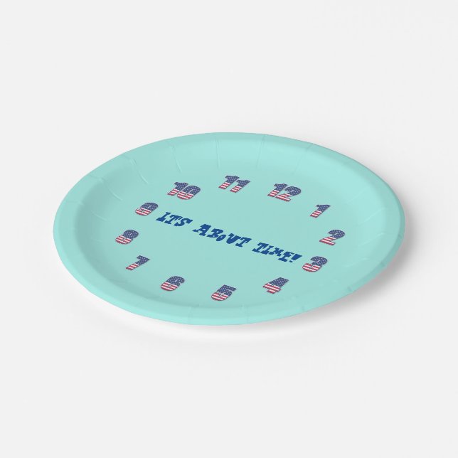 Já passou da hora! prato de papel (Inclinado)