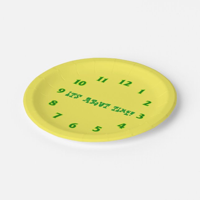 Já passou da hora! prato de papel (Inclinado)