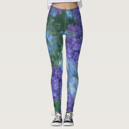 Jacaranda Flores Pastel Cores Leggings