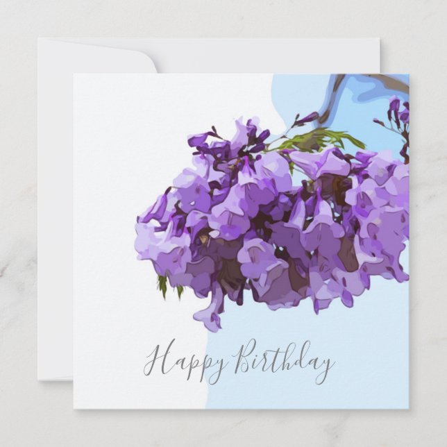 Jacaranda Flores sobre o fundo do céu azul (Frente)