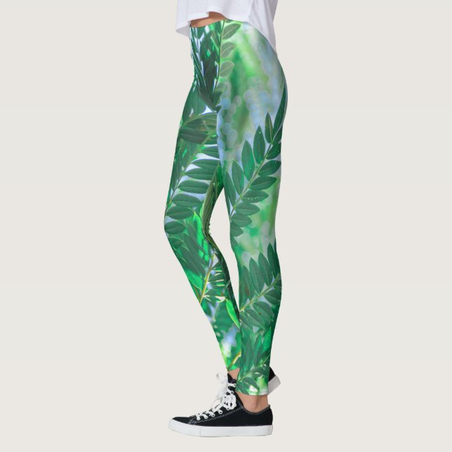 Jacaranda Tree deixa leggings de cores verdes (Esquerda)