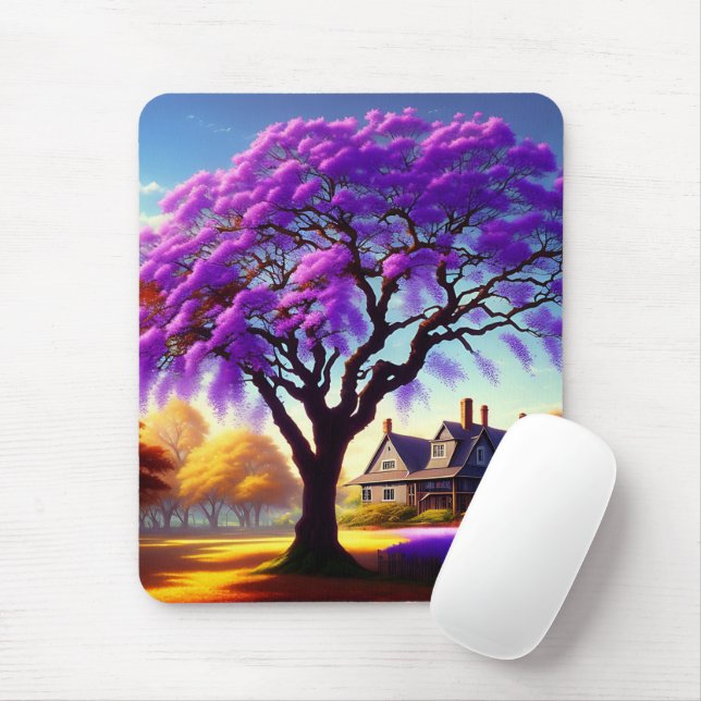 Jacaranda Tree Fazenda House, Mousepad (Com mouse)