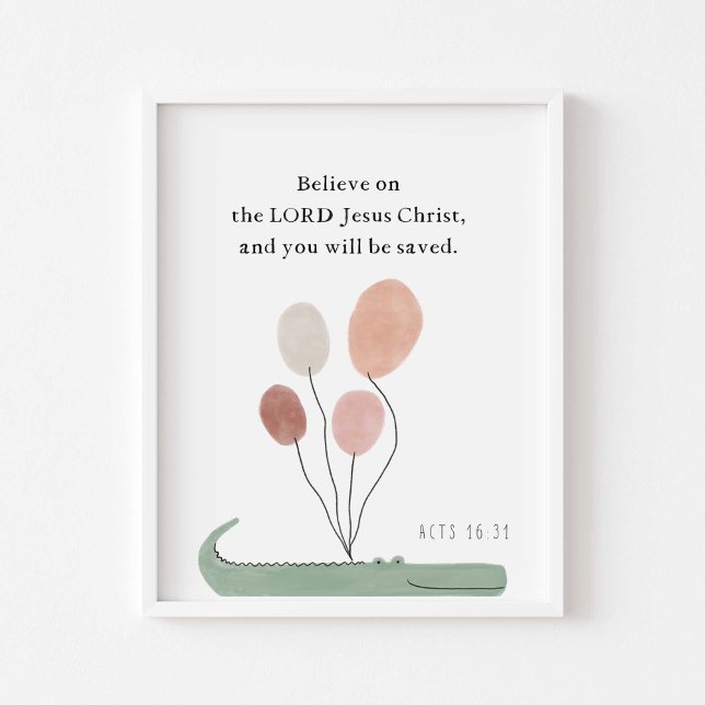 jacaré bíblia  com balões poster (Criador carregado)