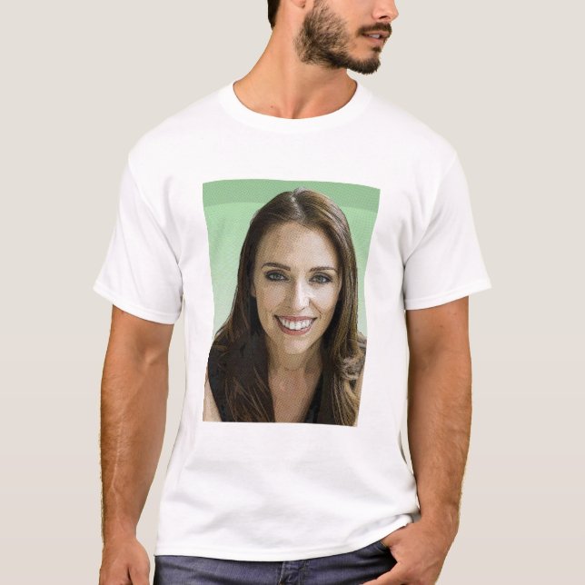 Jacinda Ardern - T-Shirt com três misturas (Frente)