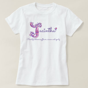 Jacintha garotas J nome que significa camisa monog