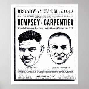 Jack Dempsey 1921 filme e poster