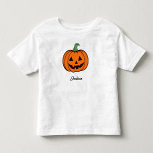 Jack O Lantern Pumpkin Orange Name Toddler T-shirt