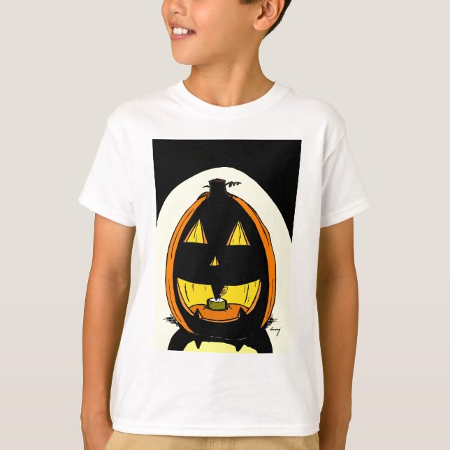 Jack o'Lantern Kids Basic T-Shirt (Frente)