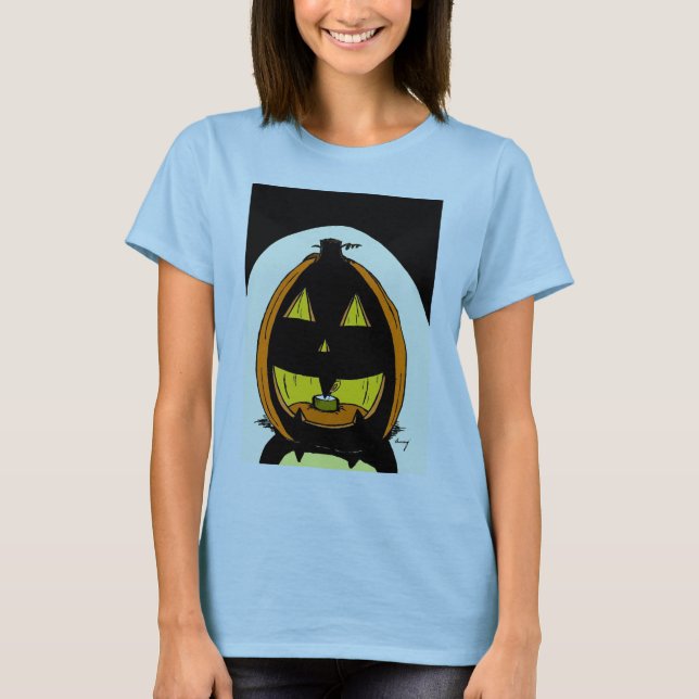 Jack o'Lantern Womens Baby Doll T-Shirt (Frente)