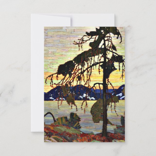 Jack Pine, pintura paisagística canadense antiga (Frente)