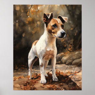 Jack Russel Terrier Dog Art Impressão Poster