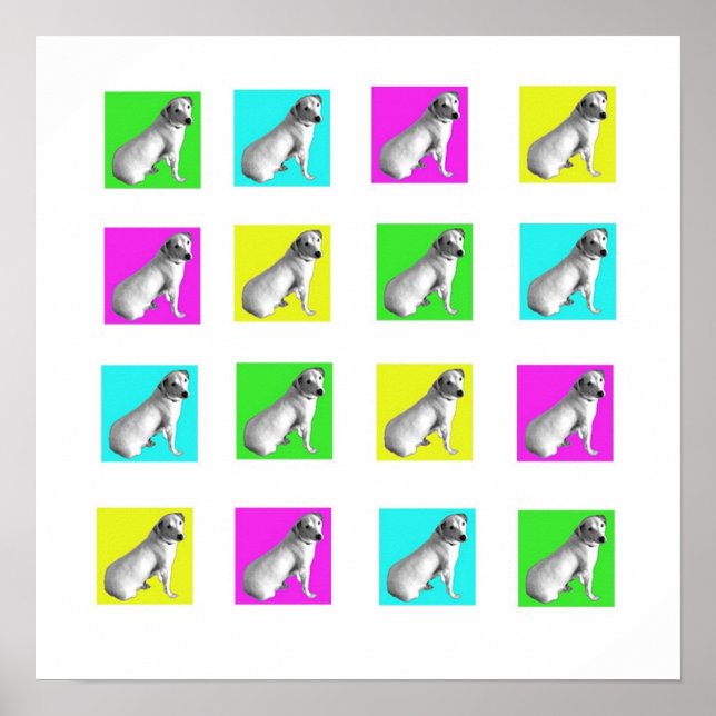 Jack Russell Pop Art Poster (Frente)