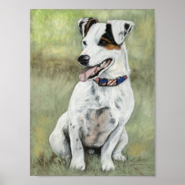 Jack Russell Terrier Dog Art Impressão (Frente)