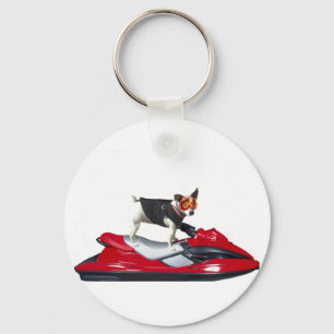 Jack Russell Terrier no chaveiro de Jetski