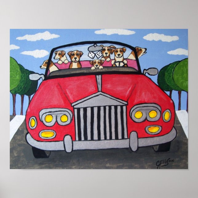 Jack Russell Terriers Joy Ride Poster (Frente)