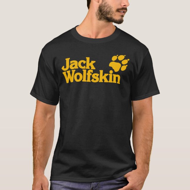 Jack Wolfskin logótipo amarelo Essencial T-Shirt (Frente)