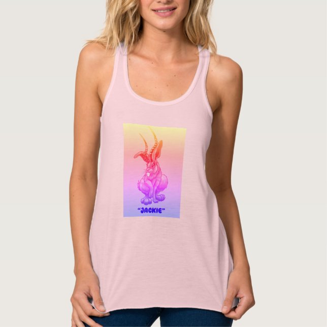 Jackalope "Jackie" Cryptid Tank Top (Frente)