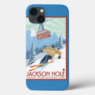 Jackson Hole, esquiador de Wyoming e bonde