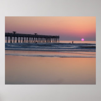 Jacksonville Beach, Flórida Sunrise Poster