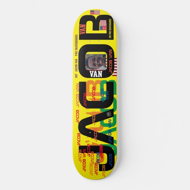 JACOB VAN 281/4" Skateboard Deck (Frente)